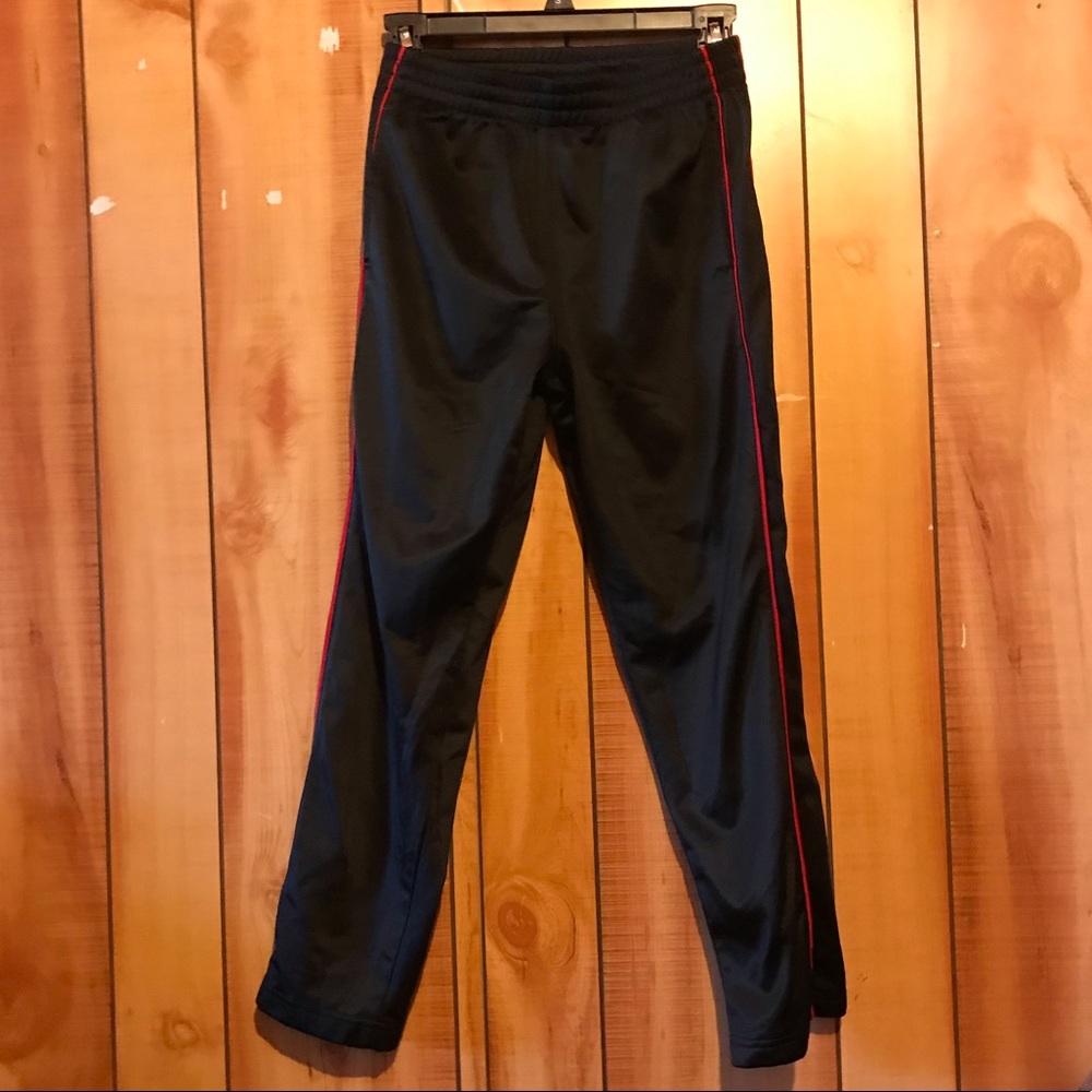 Plain Black Sweatpants with Red Stripe